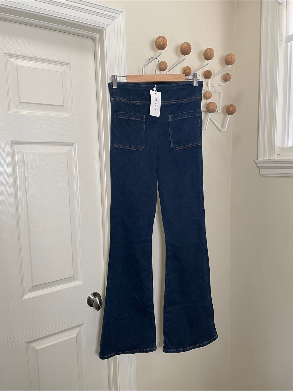 Frame - Bardot Jetset High Waisted Flared Denim Jeans - Blue - 2